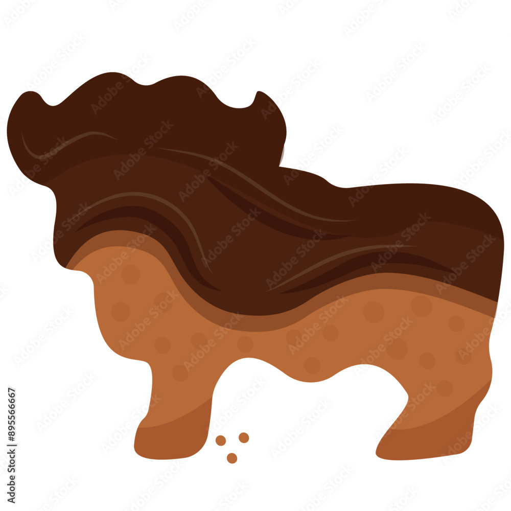gingerbread cookies in the shape of African animals, namely a buffalo covered in dark chocolate and cookie crumbs, for chocolate day gingerbread cookies in the shape of African animals, namely a buffalo covered in dark chocolate and cookie crumbs, for chocolate day