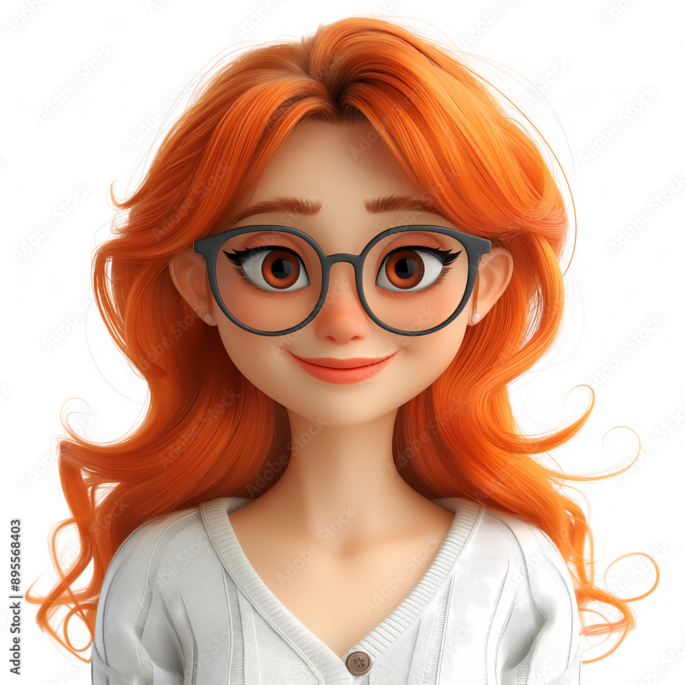 3d portraits of happy people on a white background. Cartoon characters women and girl, vector illustration 3d portraits of happy people on a white background. Cartoon characters women and girl, vector illustration