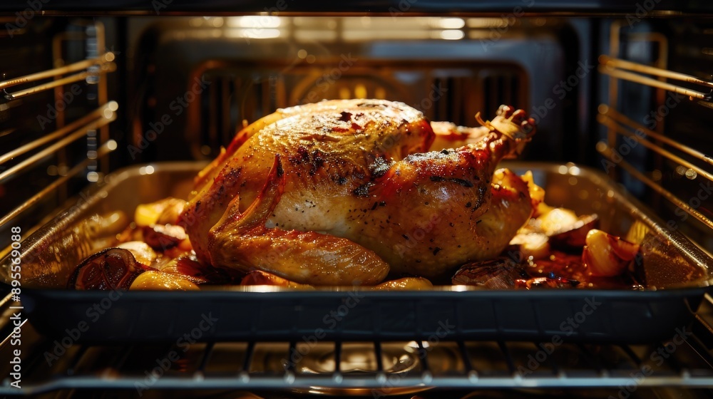 Fototapeta premium Roasted Chicken with Potatoes