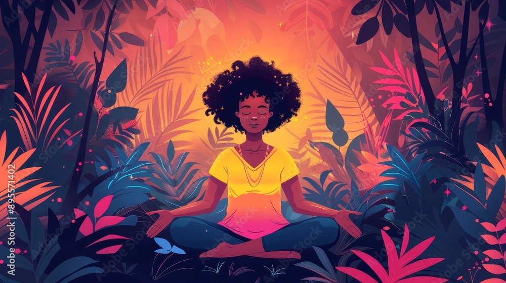 Guided meditation apps for relaxation and stress reduction, showcasing mindful practices in a convenient and accessible style Guided meditation apps for relaxation and stress reduction, showcasing mindful practices in a convenient and accessible style