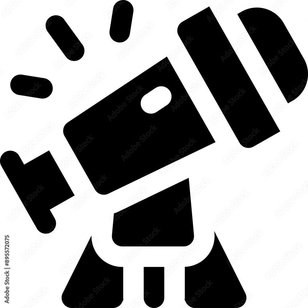 telescope icon. vector glyph icon for your website, mobile, presentation, and logo design. telescope icon. vector glyph icon for your website, mobile, presentation, and logo design.
