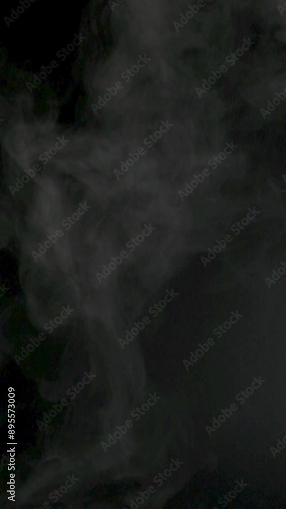 Slow motion vertical video of white smoke, fog, mist, vapor on a black background. Slow motion vertical video of white smoke, fog, mist, vapor on a black background.