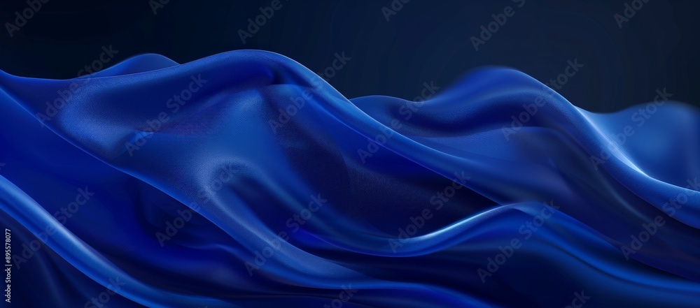 Obraz premium Abstract Blue Silk Drapery