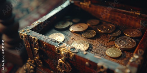 Wooden Chest Coins