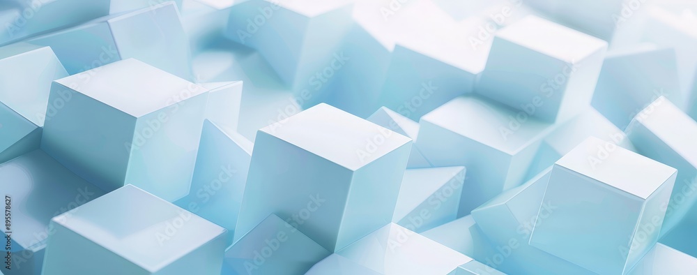 Abstract Blue Cube Pattern Abstract Blue Cube Pattern