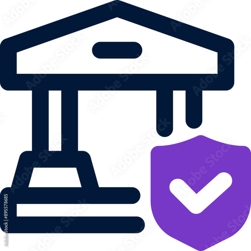 retirement insurance icon. vector dual tone icon for your website, mobile, presentation, and logo design.
