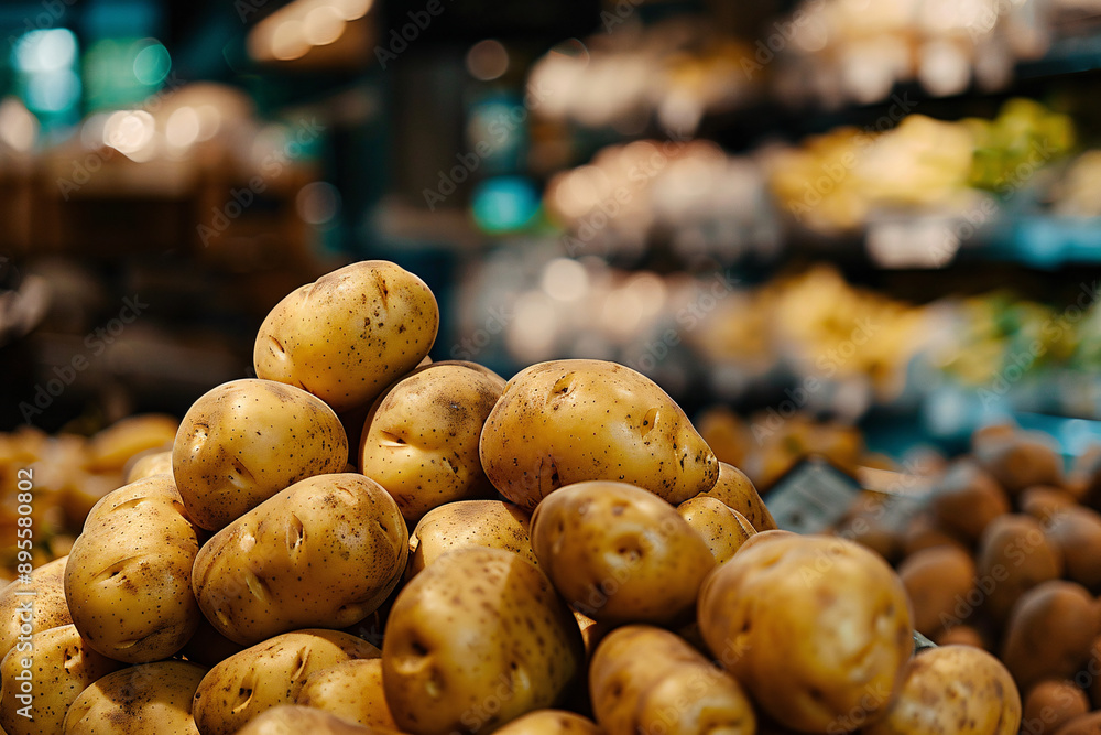 a pile of potatoes in a store a pile of potatoes in a store