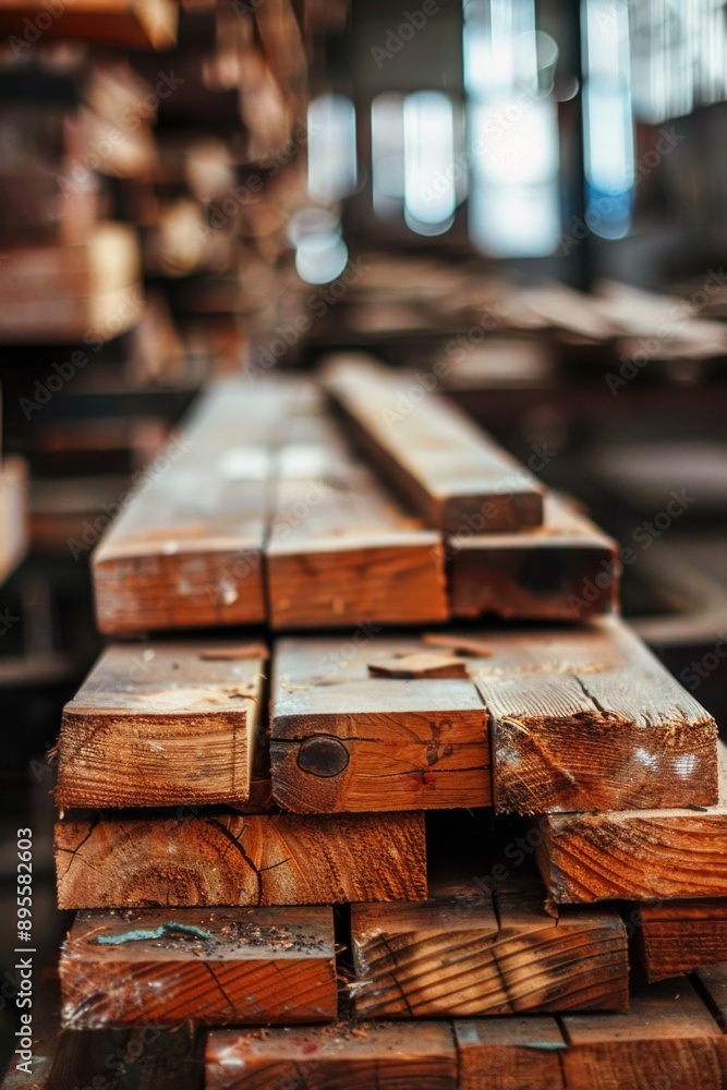 Wooden Pile on Table Wooden Pile on Table