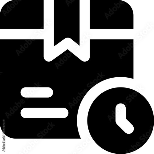 time delivery icon. vector glyph icon for your website, mobile, presentation, and logo design.