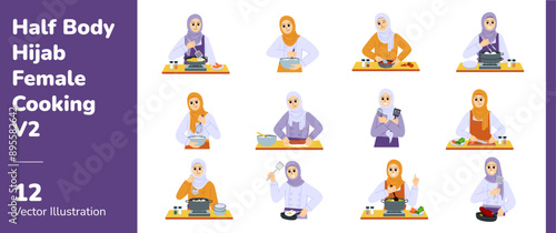 Half Body Female Cooking Character 2