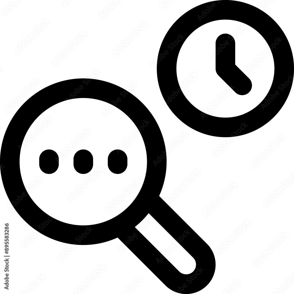 time search icon. vector line icon for your website, mobile, presentation, and logo design. time search icon. vector line icon for your website, mobile, presentation, and logo design.