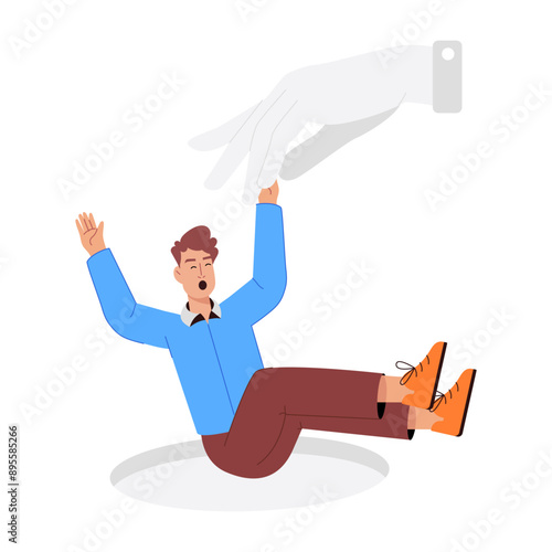 A character based flat illustration of manipulation

