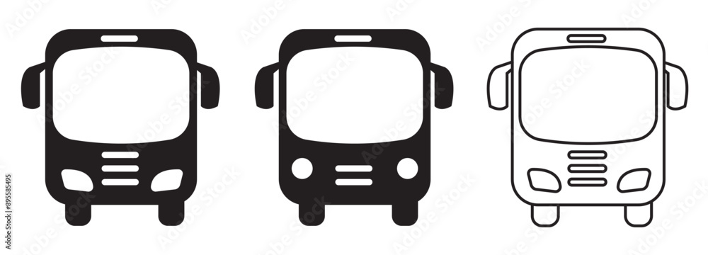 Obraz premium Bus icon vector illustration. bus sign and symbol. transport symbol