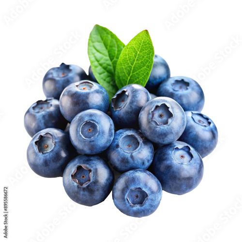 blueberries on a white background