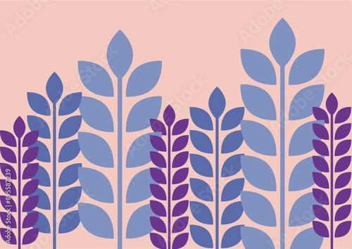 Purple Lilac Leaves Plants Background