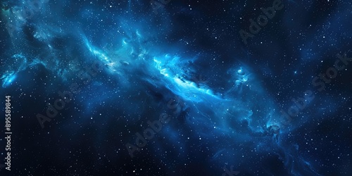 Blue Galaxy with Stars