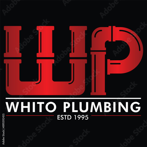 Print, Letter w, Letter p, Letter WP, logo, logo design, plumbing, plumbing logo, pipes, lettermark logo, vector, WP