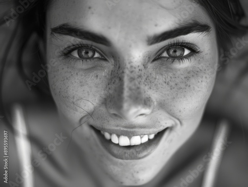 Woman with freckles