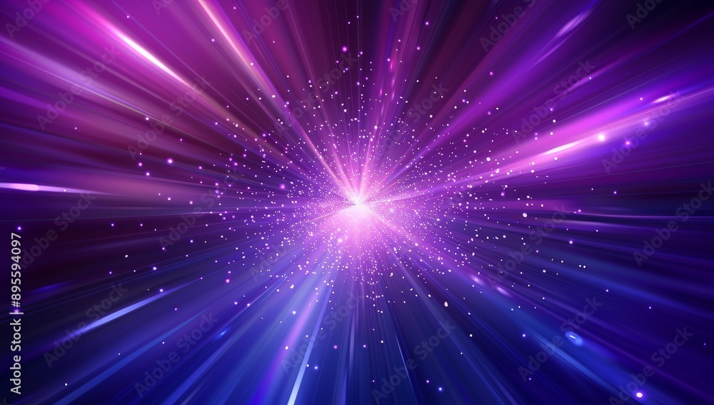 Fototapeta premium Abstract Purple and Blue Light Rays