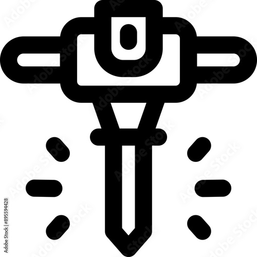 jackhammer icon. vector line icon for your website, mobile, presentation, and logo design.