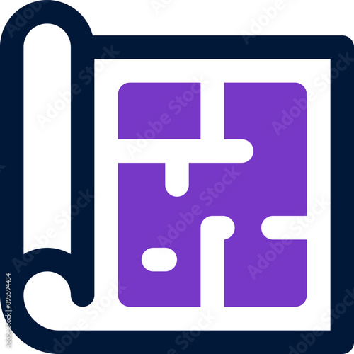 blueprint icon. vector dual tone icon for your website, mobile, presentation, and logo design.