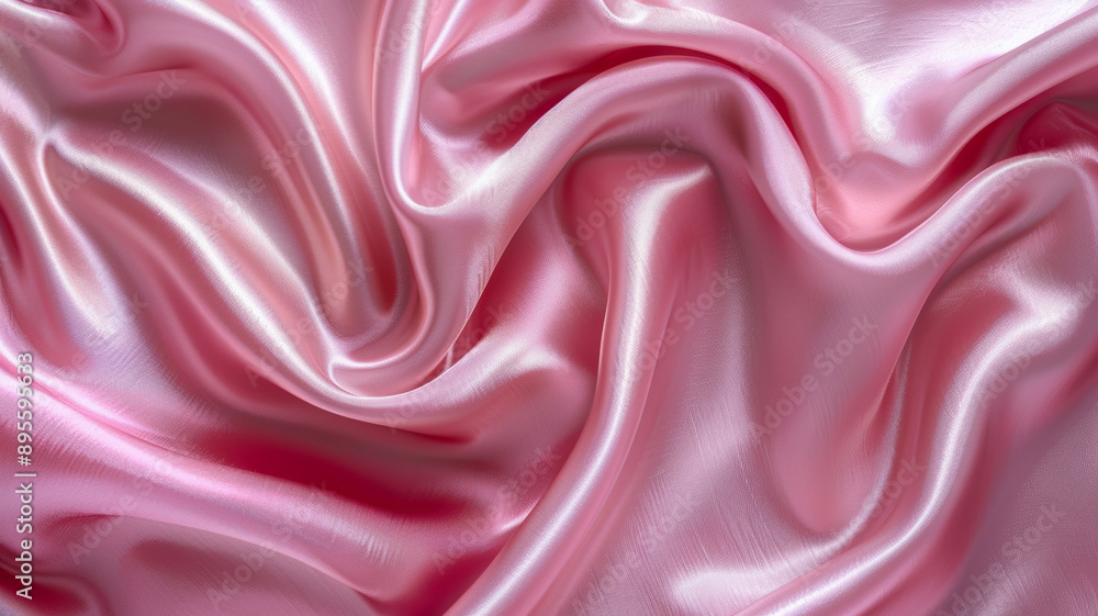 Glossy Pink Fabric Background Glossy Pink Fabric Background