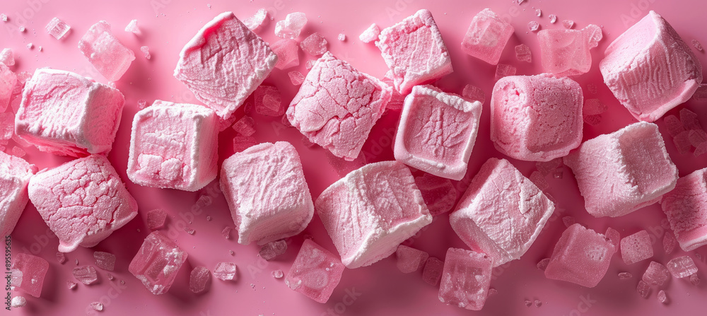 Fluffy Pink Marshmallow Background Fluffy Pink Marshmallow Background