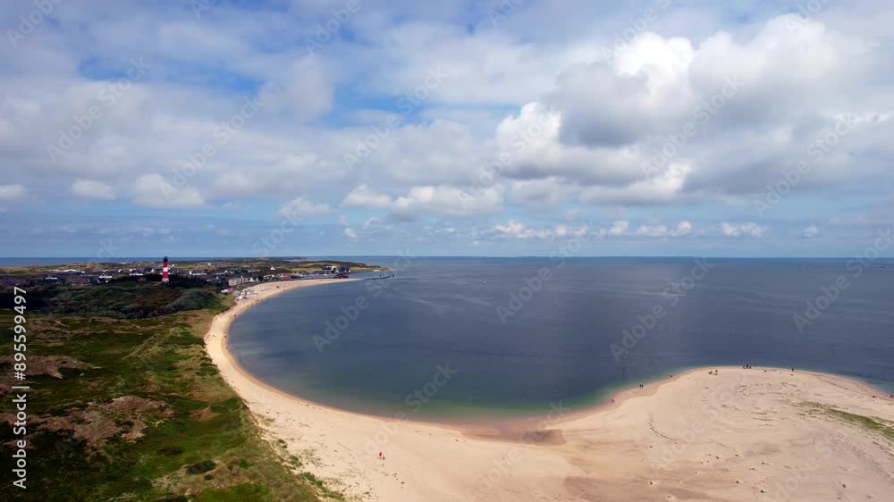 Island of Sylt - Hörnum Odde East Beach - backwards flying aerial photograph Island of Sylt - Hörnum Odde East Beach - backwards flying aerial photograph