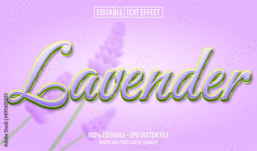 lavender editable text effect