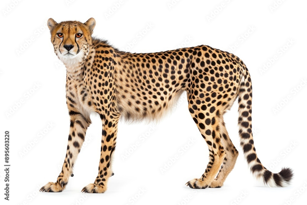 Fototapeta premium a cheetah on white background