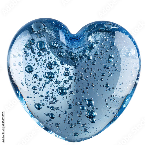Blue heart bubble