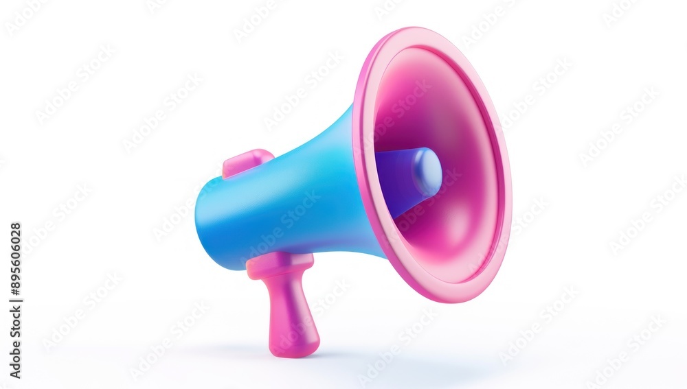 Colorful Megaphone 3D Render Colorful Megaphone 3D Render
