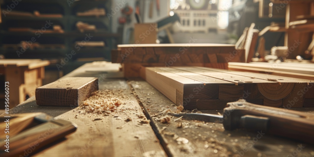 Wooden Planks on Table Wooden Planks on Table