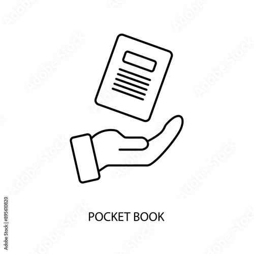 pocket book concept line icon. Simple element illustration. pocket book concept outline symbol design.