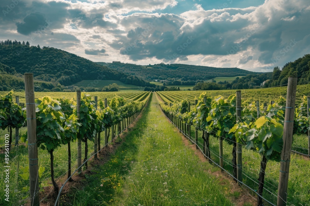 Naklejka premium Vineyard landscape
