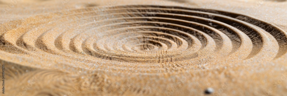 Circular sand pattern texture with concentric circles Circular sand pattern texture with concentric circles