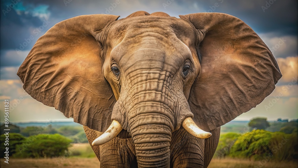 Fototapeta premium A close-up photo of a majestic elephant on World Wildlife Day , wildlife, elephant, conservation, endangered species