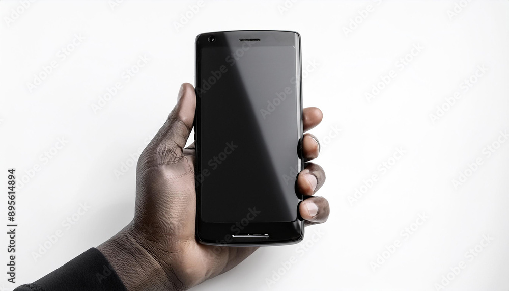 A modern smartphone with a sleek touchscreen, isolated on a white background, showcasing its advanced features and elegant design. A modern smartphone with a sleek touchscreen, isolated on a white background, showcasing its advanced features and elegant design.