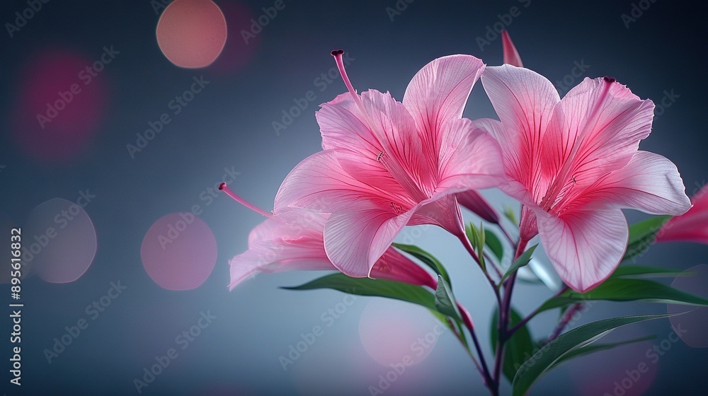 A sharp focus on a pink bloom with hazy surroundings A sharp focus on a pink bloom with hazy surroundings