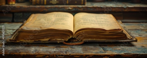 A well-worn book with its pages filled with stories and adventures.