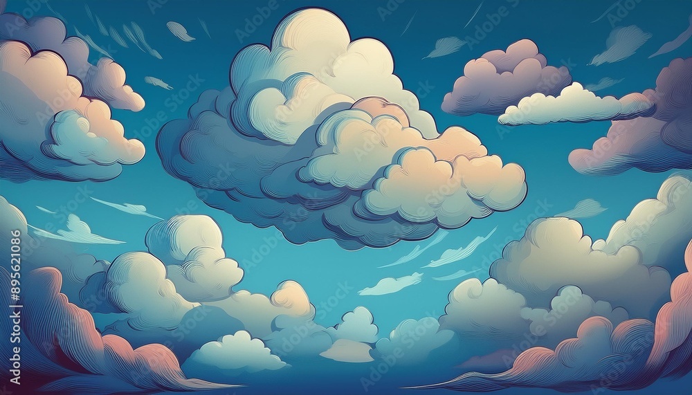 White clouds in the blue sky White clouds in the blue sky