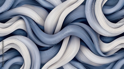  A blue & white abstract wave background with wavy lines, set against a blue sky