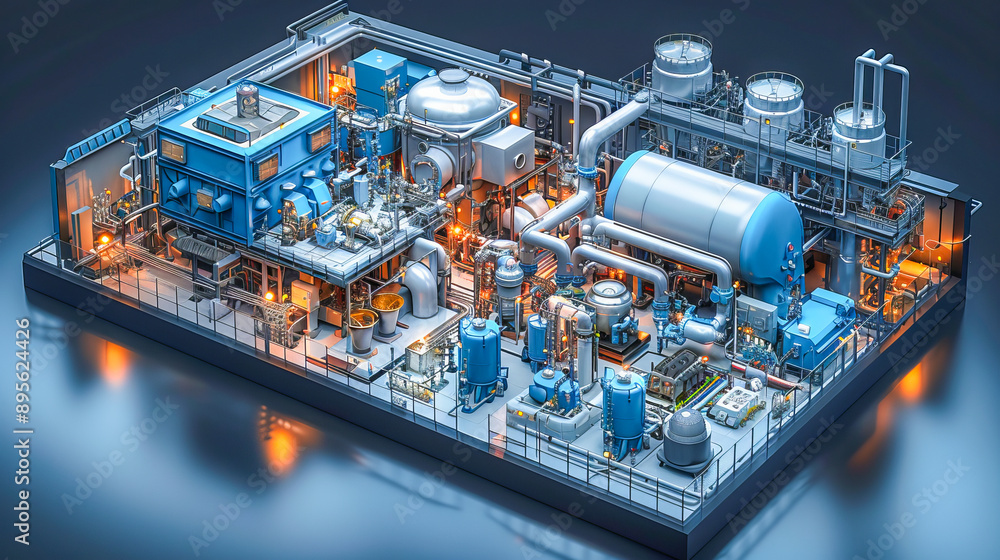 Small modular reactor nuclear power plant generating electricity and manufacturing chemicals Small modular reactor nuclear power plant generating electricity and manufacturing chemicals