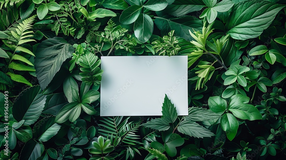 Create a nature-themed mockup with a blank note design, perfect for adding text or images in the copy space image Create a nature-themed mockup with a blank note design, perfect for adding text or images in the copy space image