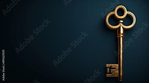 A golden key representing the unlocking of merit and peace