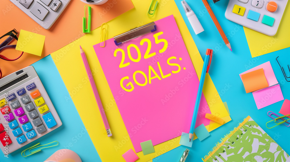 office business greeting card mockup, top down view to do goals list office business greeting card mockup, top down view to do goals list