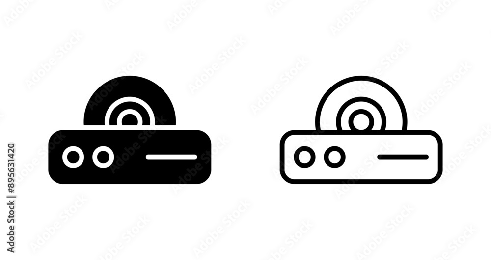 DVD Player Vector Icon DVD Player Vector Icon