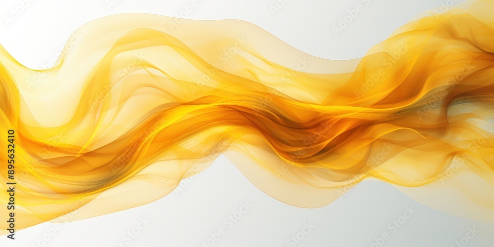 Abstract Yellow Wave, gold ink smoke, gold cloud Abstract Yellow Wave, gold ink smoke, gold cloud