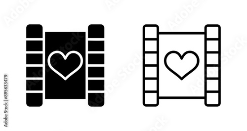 Love story movie Vector Icon