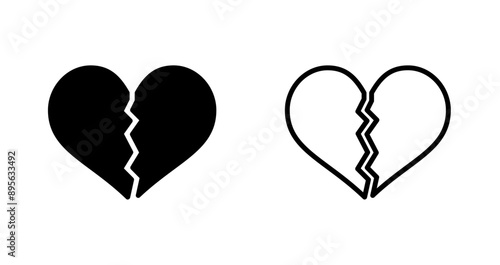 Broken Heart Vector Icon